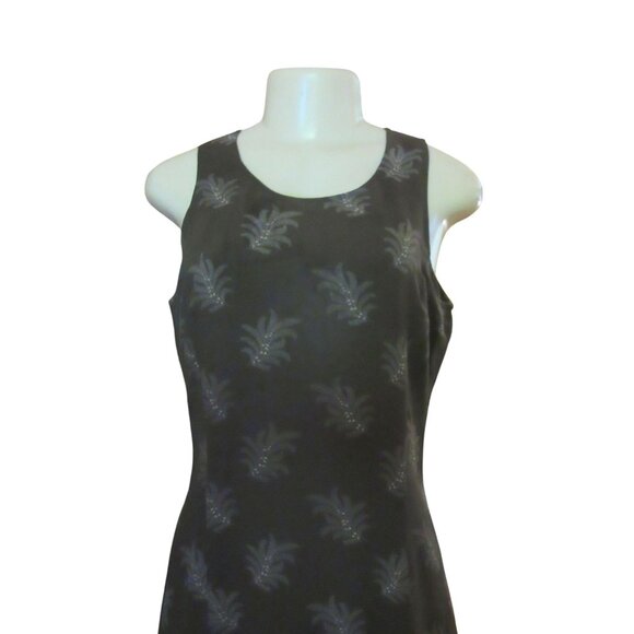 Vintage Y2K Ballinger Gold Brown Sleeveless Silk Midi Dress Size M - Picture 3 of 6